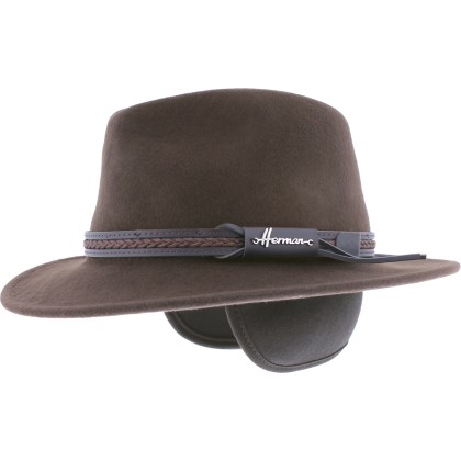Adult hat large brim cut sewn plain color with twisted belt, with earm