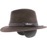 Adult hat large brim cut sewn plain color with twisted belt, with earm