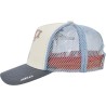 Casquette baseball trucker américaine tricolore avec mesh souple, pann