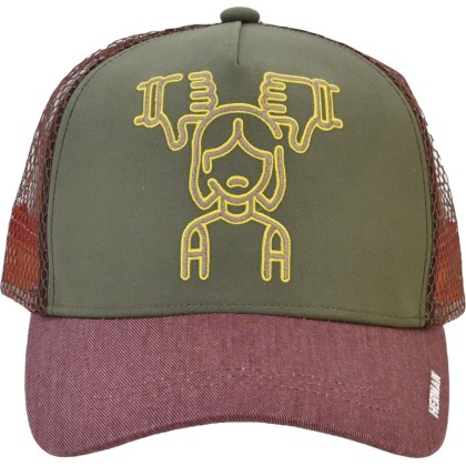 Casquette baseball trucker américaine tricolore avec mesh souple, pann