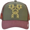 Casquette baseball trucker américaine tricolore avec mesh souple, pann