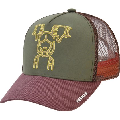 Casquette baseball trucker américaine tricolore avec mesh souple, pann