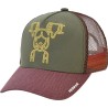 Casquette baseball trucker américaine tricolore avec mesh souple, pann