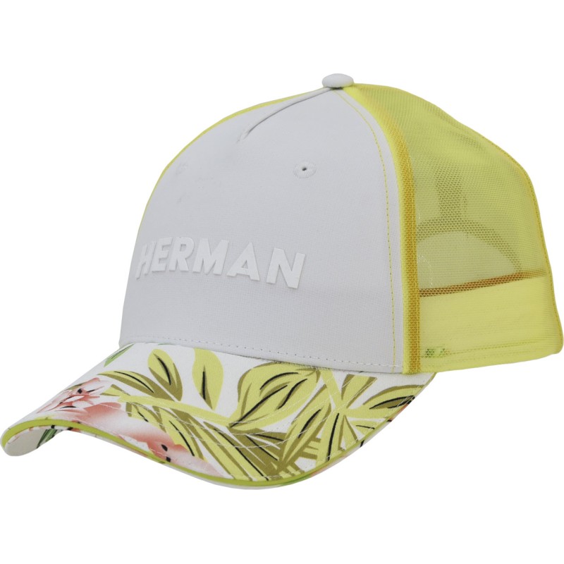 Casquette baseball avec mesh rigide, visière sandwich avec un imprimé