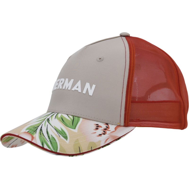 Casquette baseball avec mesh rigide, visière sandwich avec un imprimé