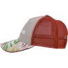 Casquette baseball avec mesh rigide, visière sandwich avec un imprimé