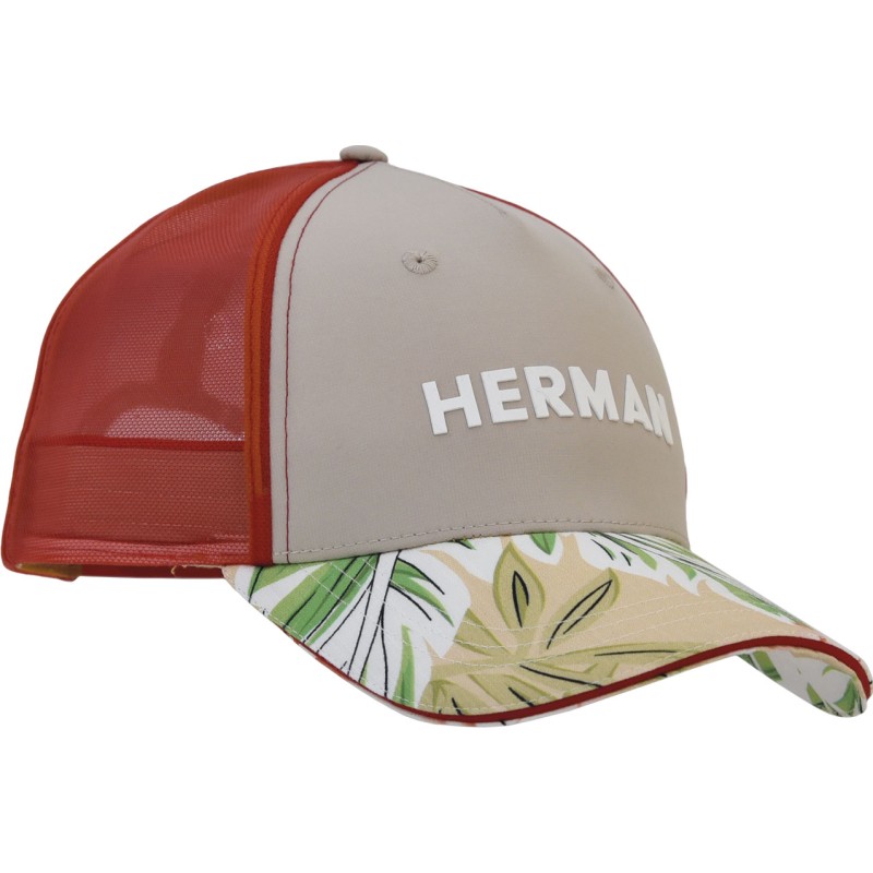 Casquette baseball avec mesh rigide, visière sandwich avec un imprimé