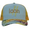 Casquette baseball ICON avec mesh, visière avec un imprimé tropical