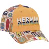 Casquette baseball multicolore,  panneau frontal uni avec broderie HER