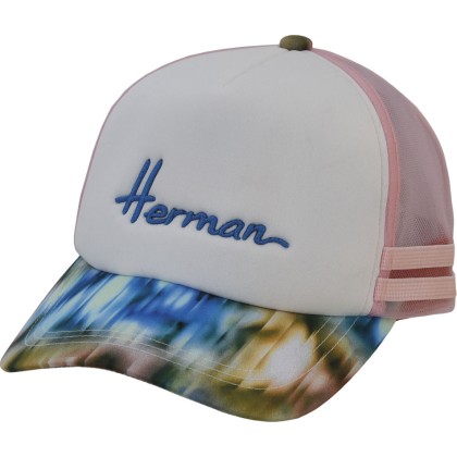 Casquette baseball avec mesh rigide, visière avec un imprimé abstrait,