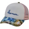 Casquette baseball avec mesh rigide, visière avec un imprimé abstrait,