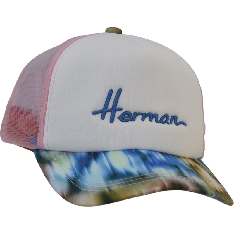Casquette baseball avec mesh rigide, visière avec un imprimé abstrait,