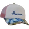 Casquette baseball avec mesh rigide, visière avec un imprimé abstrait,