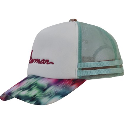 Casquette baseball avec mesh rigide, visière avec un imprimé abstrait,