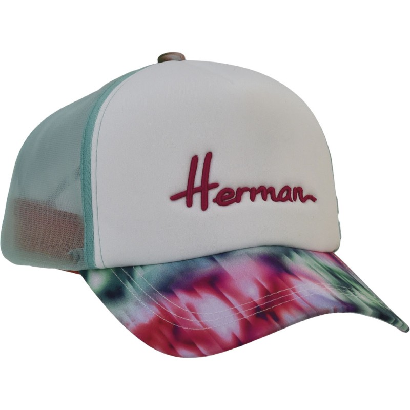 Casquette baseball avec mesh rigide, visière avec un imprimé abstrait,