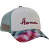Casquette baseball avec mesh rigide, visière avec un imprimé abstrait,