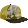 Casquette baseball, visière plate avec mesh, panneau frontal imprimé a