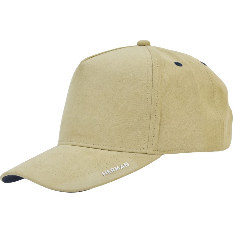 Casquette baseball bicolore en peau de pêche