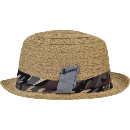 Chapeau petit bord "brooklyn" en paille papier unie