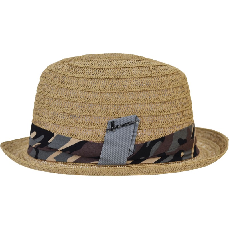 Chapeau petit bord "brooklyn" en paille papier unie