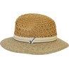 Chapeau grand bord avec la tête en paille papier crochet et son bord e