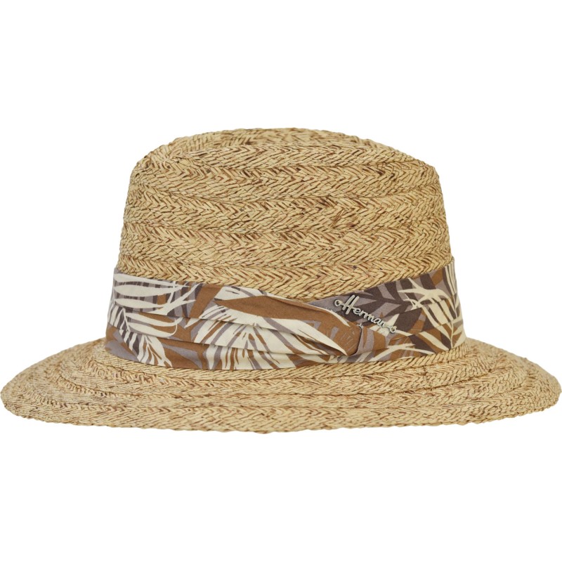 Chapeau grand bord en paille raphia naturel