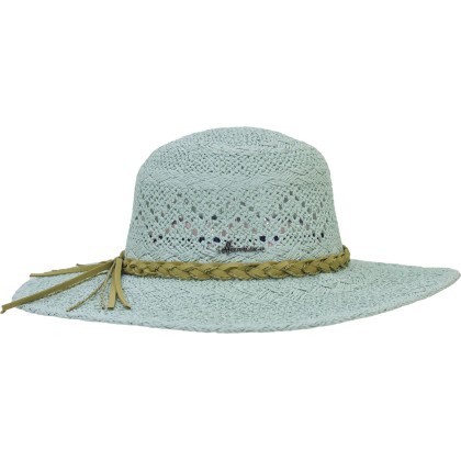 Plain and openwork paper straw floppy hat