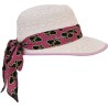 Two-tone cap made of woven paper straw