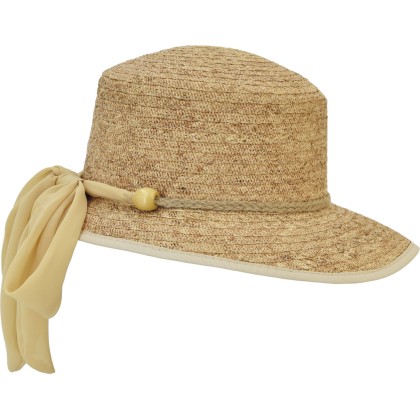 Natural raffia straw cap