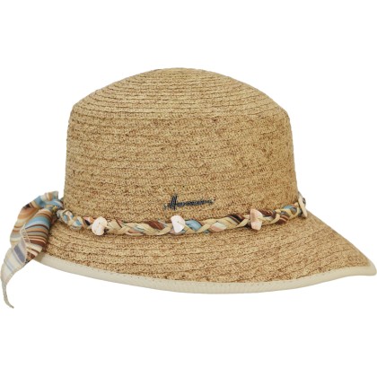 Natural raffia straw cap