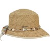 Natural raffia straw cap