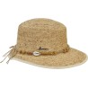 Natural raffia straw cap