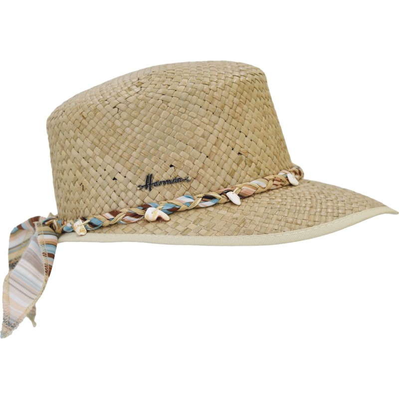 Natural straw cap