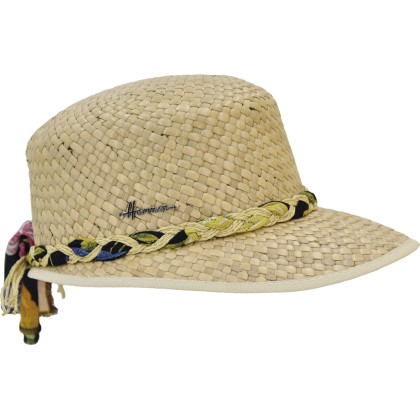 Natural straw cap