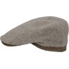 Casquette plate en toile de laine unie.