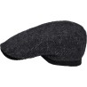 Casquette plate en toile de laine unie.