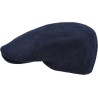 Casquette plate en toile de laine et cachemire unie.
