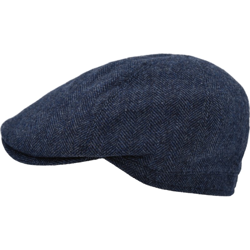 Casquette plate en toile de laine et cachemire unie. Casquette plate en toile de laine et cachemire unie.