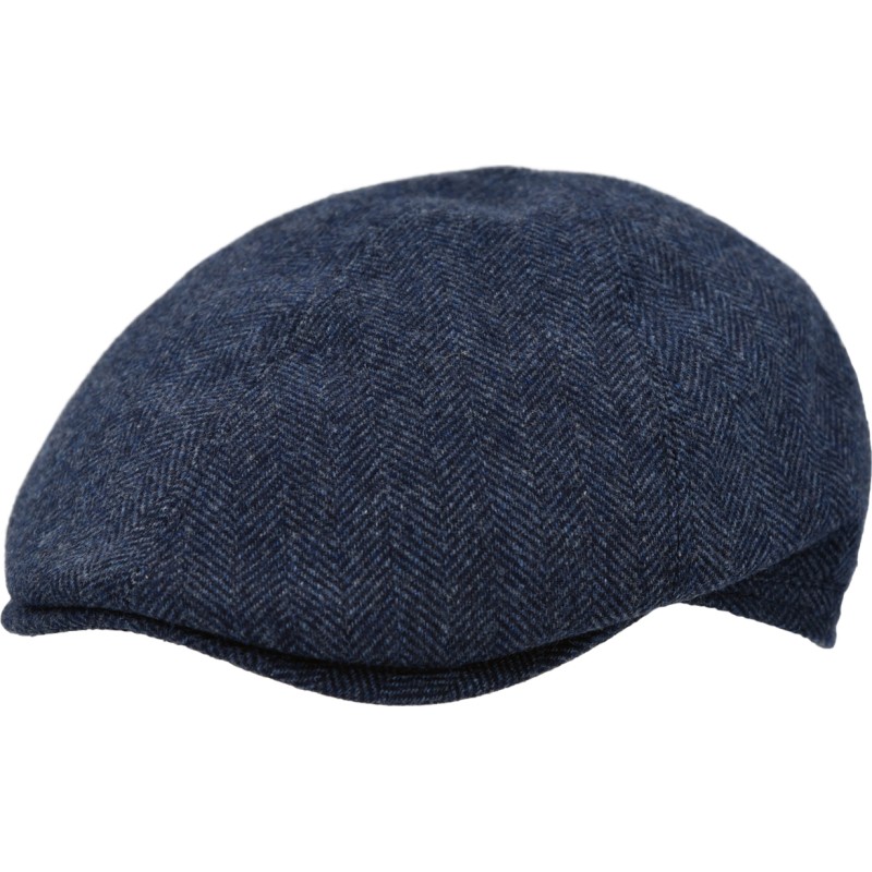 Casquette plate en toile de laine et cachemire unie. Casquette plate en toile de laine et cachemire unie.