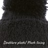 Plain adult hat knitted with 80% recycled plastic thread, with thread