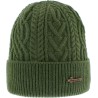 Men's plain twisted beanie with turn-up