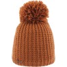 Plain hat knitted with 80% recycled plastic thread, with thread pompom