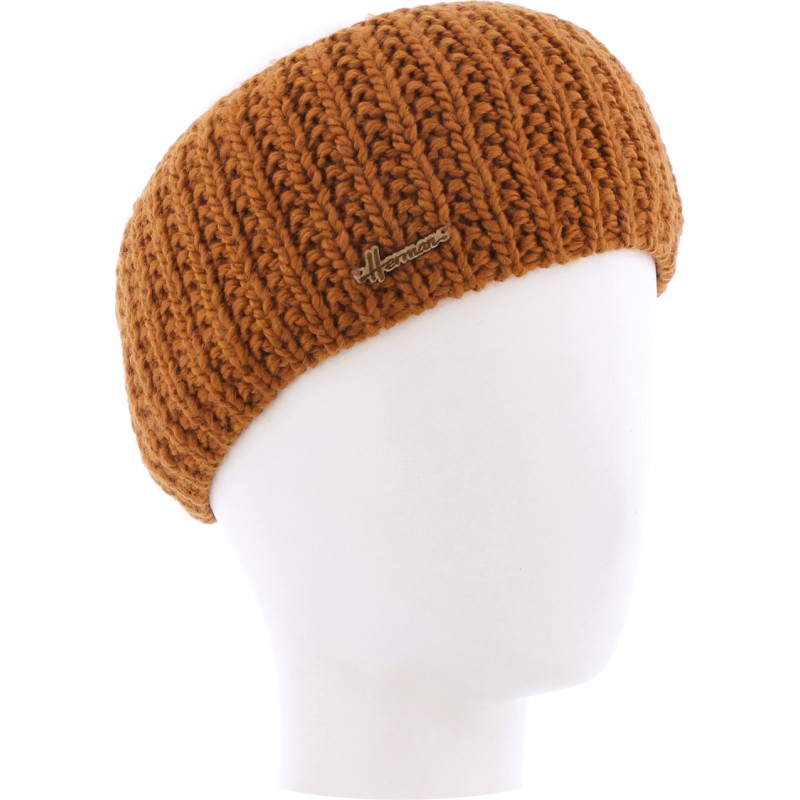 Plain adult headband knitted with 80% recycled plastic thread and line