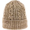 Men's plain twisted beanie with turn-up