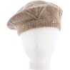 bonnet en maille coloris taupe beige