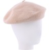 Wool felt beret, with drawstring