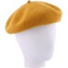 Wool felt beret, with drawstring