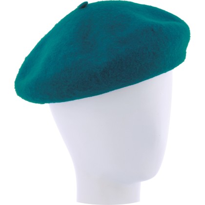 Wool felt beret, with drawstring