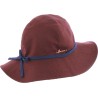 Reversible hat in suedeplain color and cotton