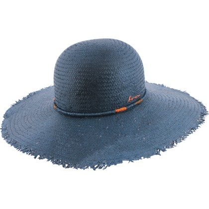 toyo paper traw floppy hat with multicolour braid